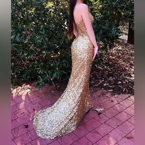 Gold Sequin Prom dress